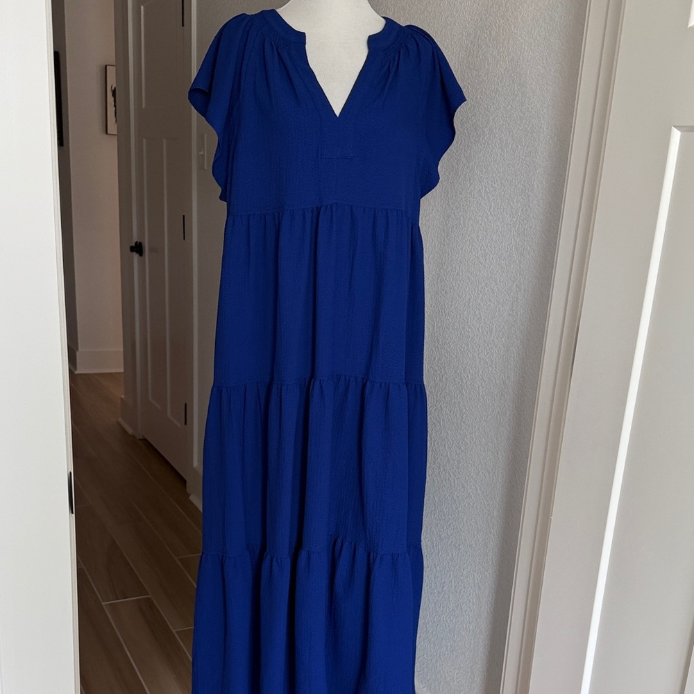 Calvin Klein Royal Blue Maxi Dress